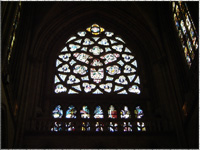 Rosettenfenster in der Kathedrale in Linz